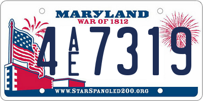 MD license plate 4AE7319