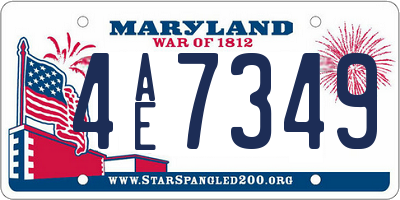 MD license plate 4AE7349