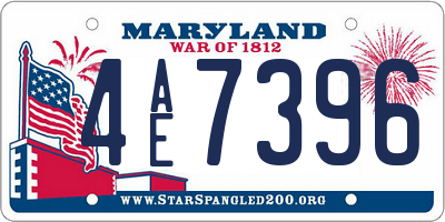 MD license plate 4AE7396