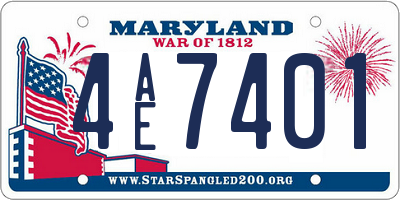 MD license plate 4AE7401