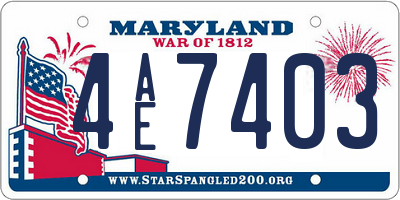 MD license plate 4AE7403