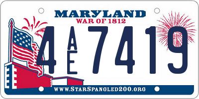 MD license plate 4AE7419