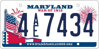 MD license plate 4AE7434