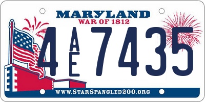 MD license plate 4AE7435
