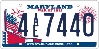 MD license plate 4AE7440