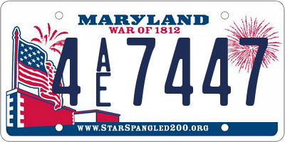 MD license plate 4AE7447