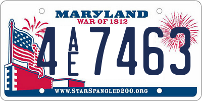 MD license plate 4AE7463