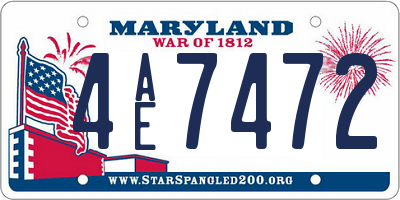 MD license plate 4AE7472