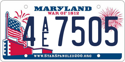MD license plate 4AE7505