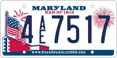 MD license plate 4AE7517