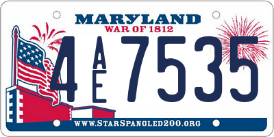 MD license plate 4AE7535
