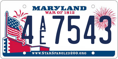 MD license plate 4AE7543