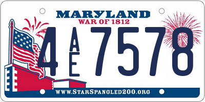 MD license plate 4AE7578