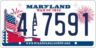 MD license plate 4AE7591