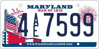 MD license plate 4AE7599
