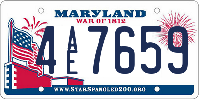 MD license plate 4AE7659