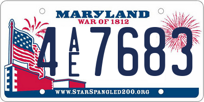 MD license plate 4AE7683