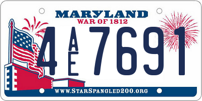 MD license plate 4AE7691