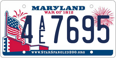 MD license plate 4AE7695