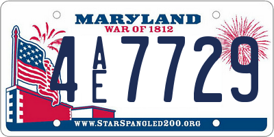MD license plate 4AE7729