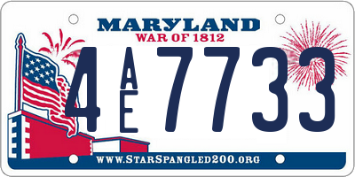 MD license plate 4AE7733