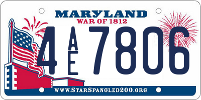 MD license plate 4AE7806