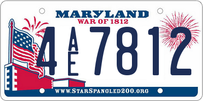 MD license plate 4AE7812