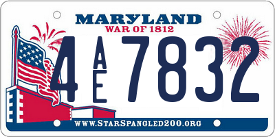 MD license plate 4AE7832