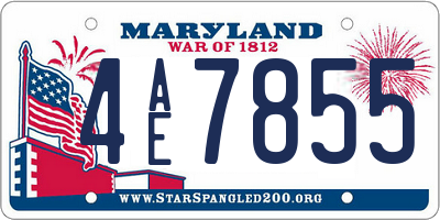 MD license plate 4AE7855