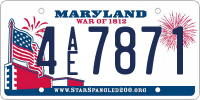 MD license plate 4AE7871