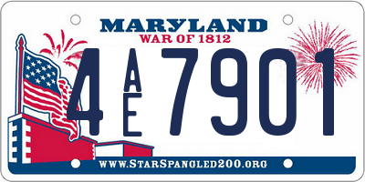 MD license plate 4AE7901