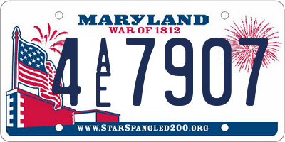 MD license plate 4AE7907