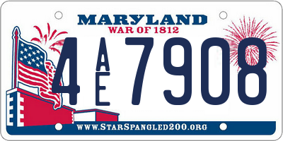 MD license plate 4AE7908