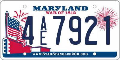 MD license plate 4AE7921