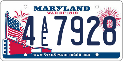 MD license plate 4AE7928