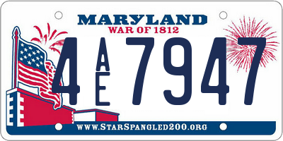 MD license plate 4AE7947