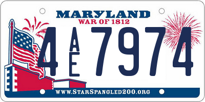 MD license plate 4AE7974