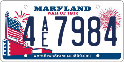 MD license plate 4AE7984