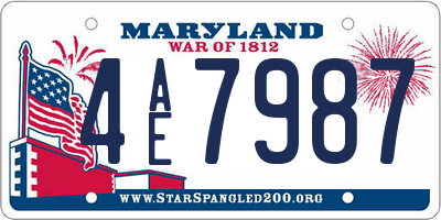 MD license plate 4AE7987