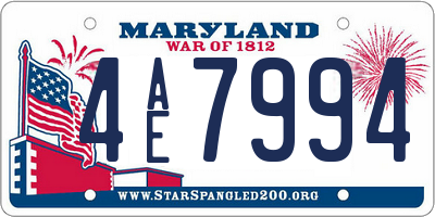 MD license plate 4AE7994