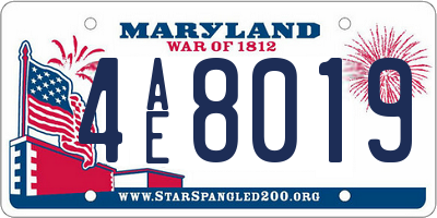 MD license plate 4AE8019