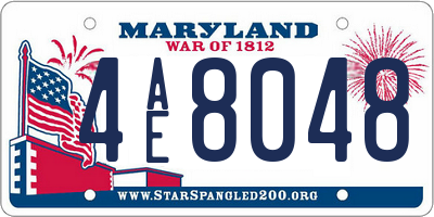 MD license plate 4AE8048