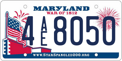 MD license plate 4AE8050