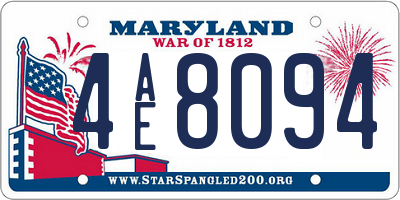 MD license plate 4AE8094