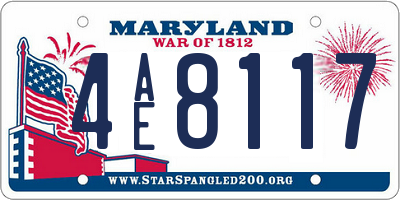 MD license plate 4AE8117
