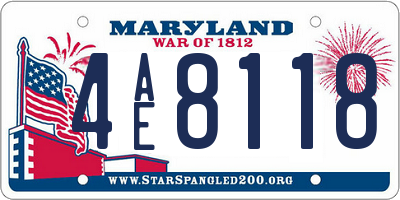 MD license plate 4AE8118