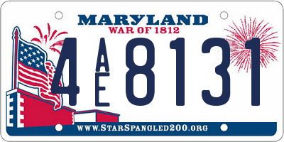 MD license plate 4AE8131