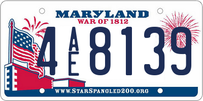 MD license plate 4AE8139