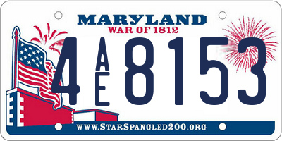 MD license plate 4AE8153