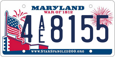 MD license plate 4AE8155